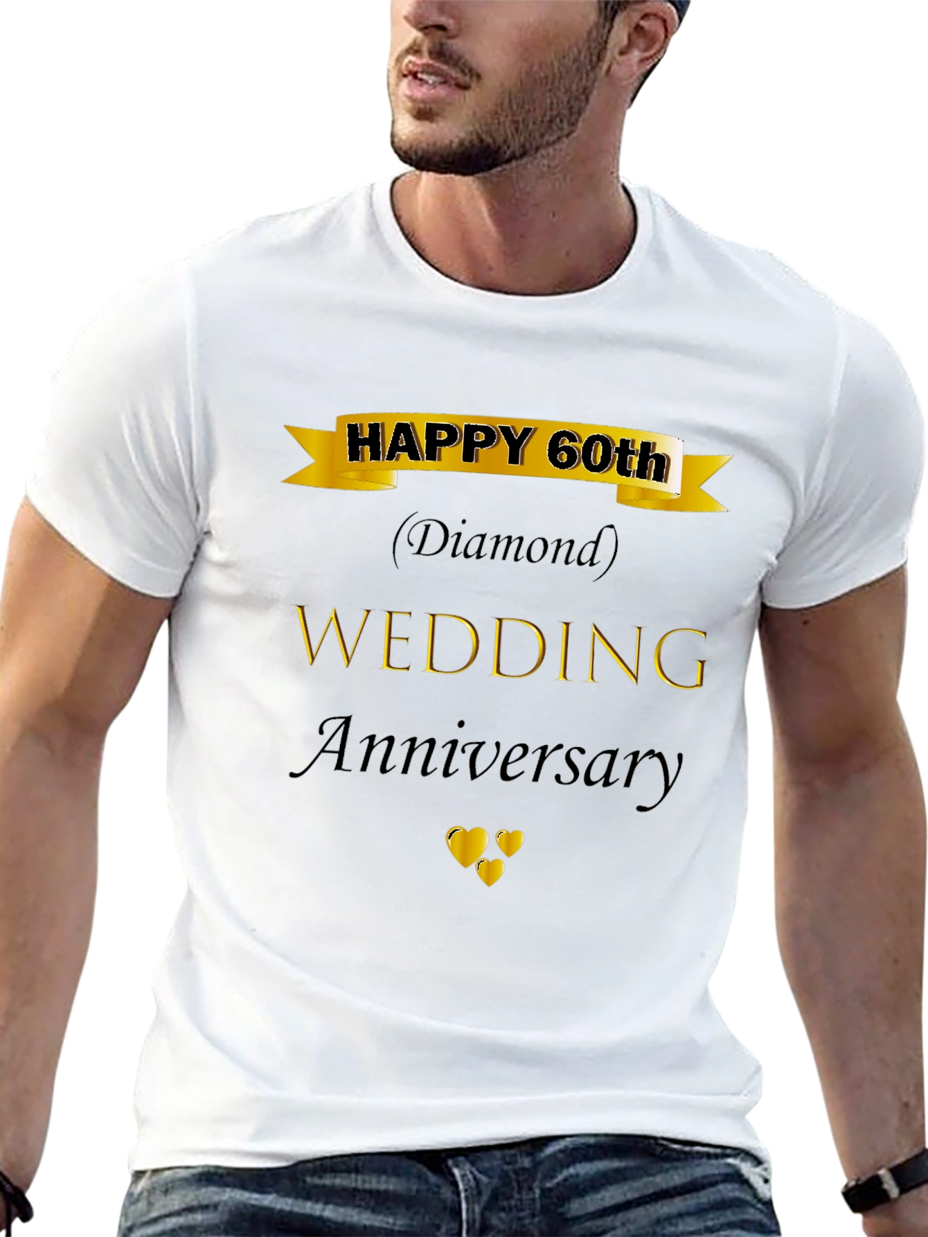 60th Wedding Anniversary Diamond Black T-Shirt