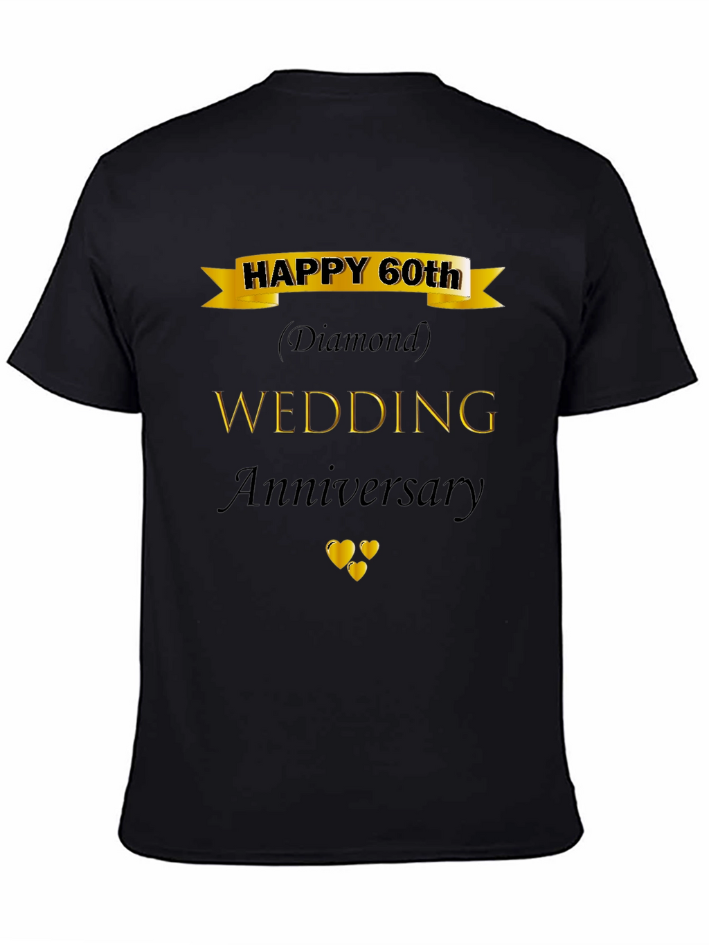 60th Wedding Anniversary Diamond Black T-Shirt