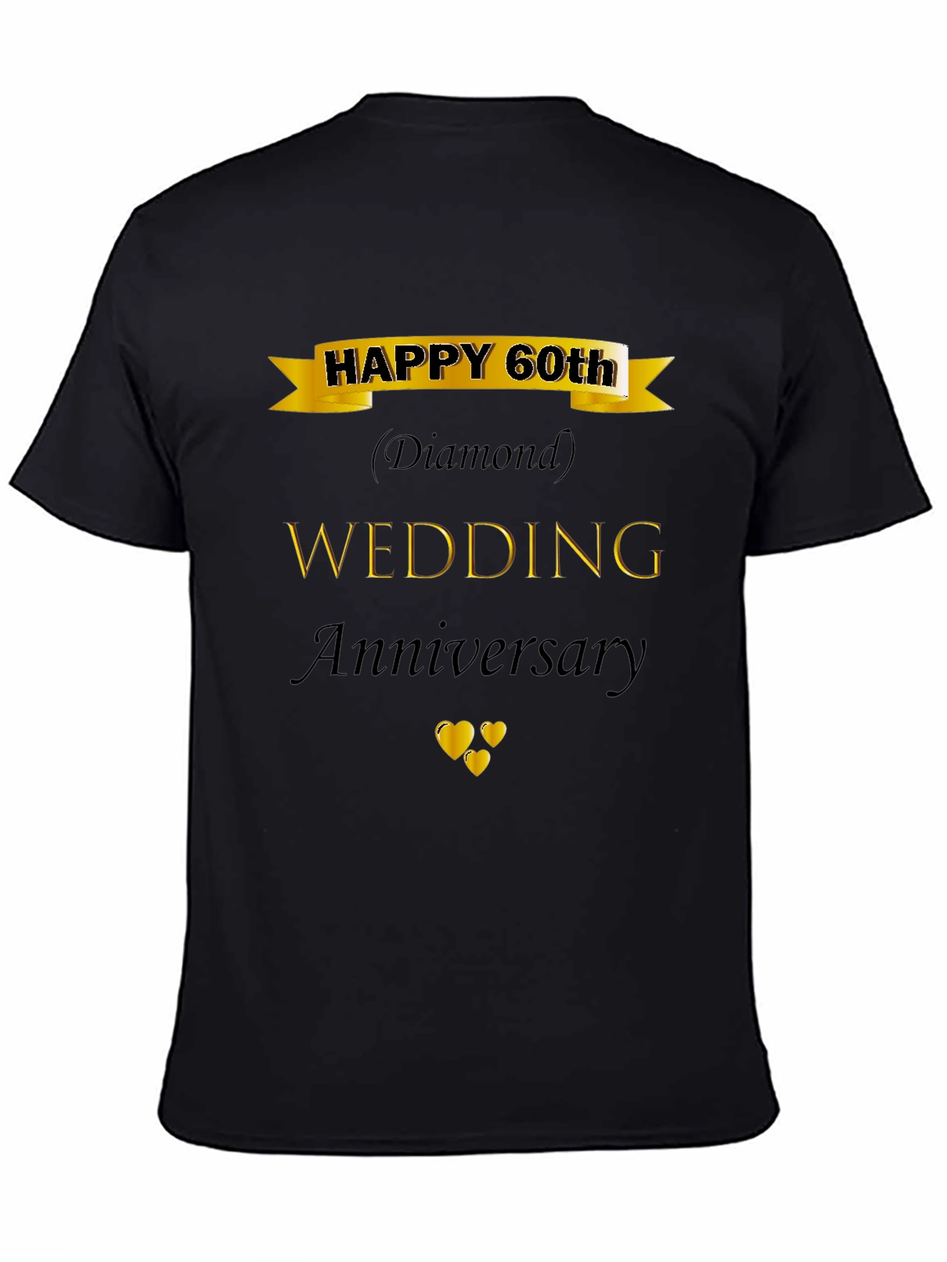 60th Wedding Anniversary Diamond Black T-Shirt