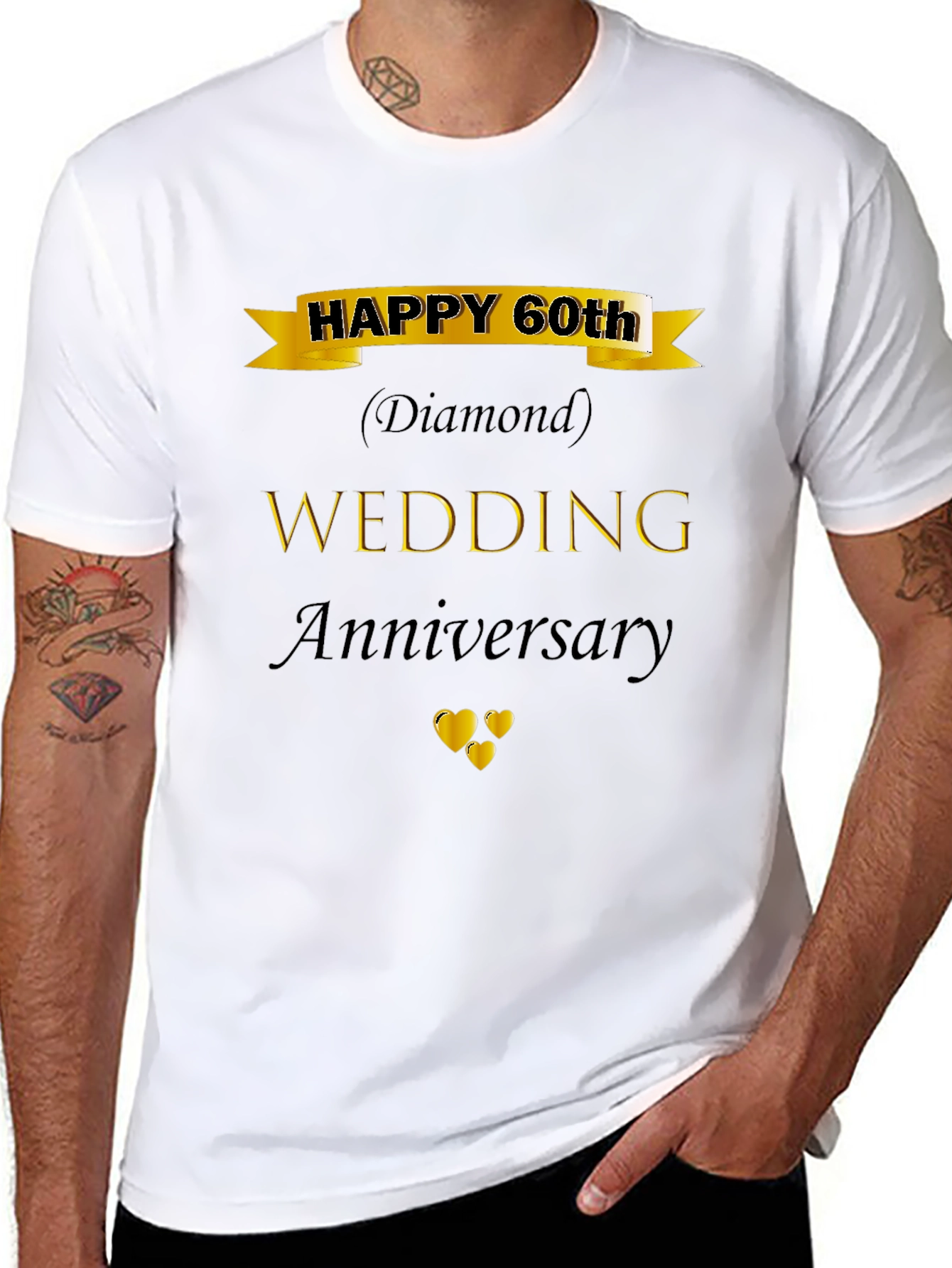 60th Wedding Anniversary Diamond Black T-Shirt