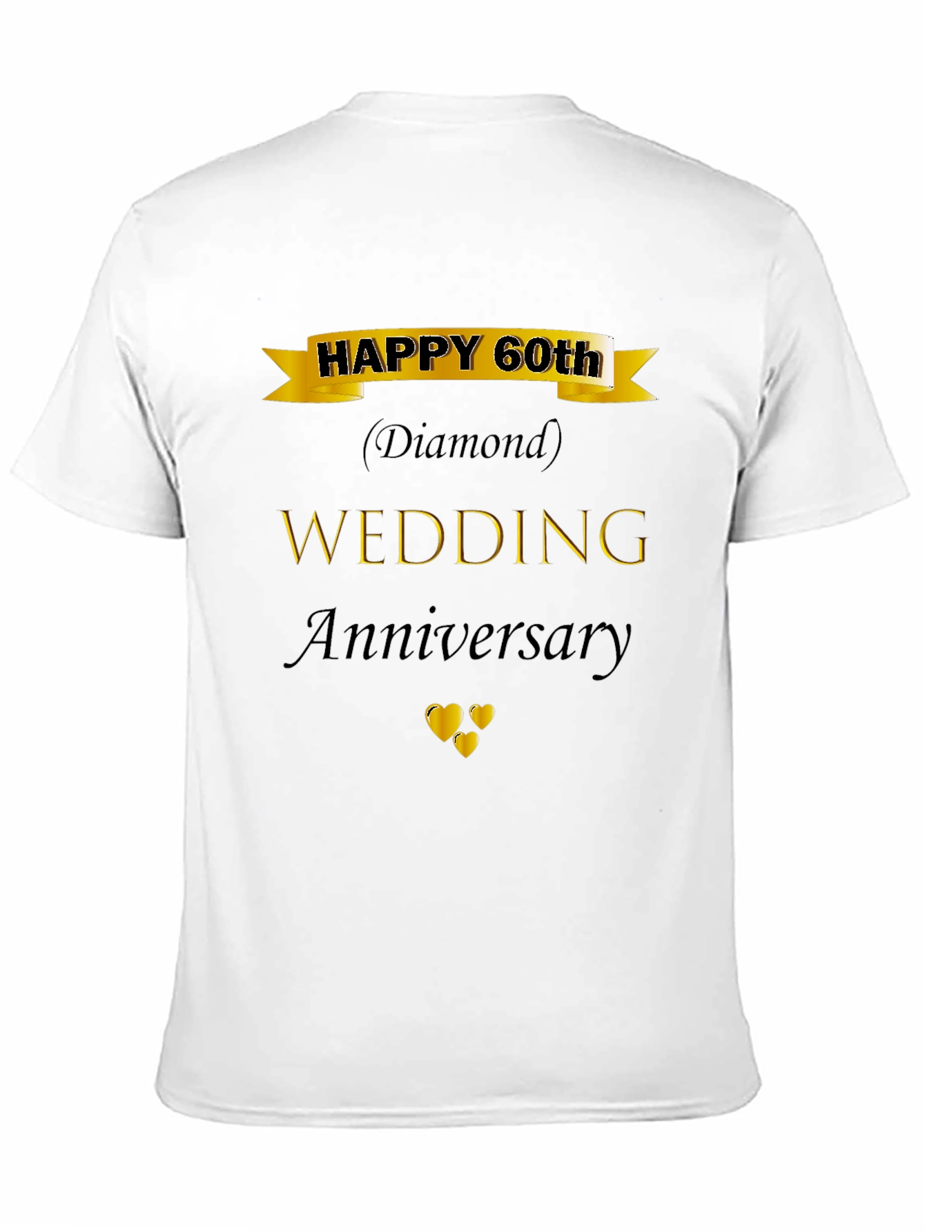 60th Wedding Anniversary Diamond Black T-Shirt