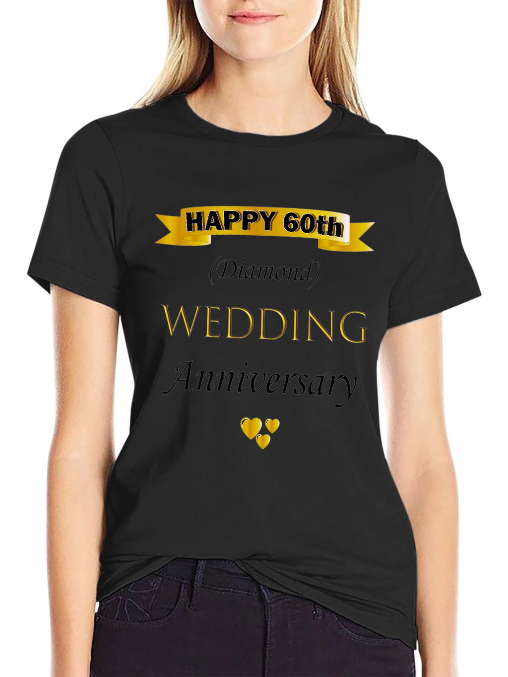 60th Wedding Anniversary Diamond Black T-Shirt