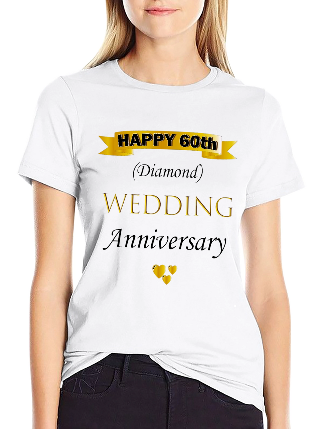 60th Wedding Anniversary Diamond Black T-Shirt