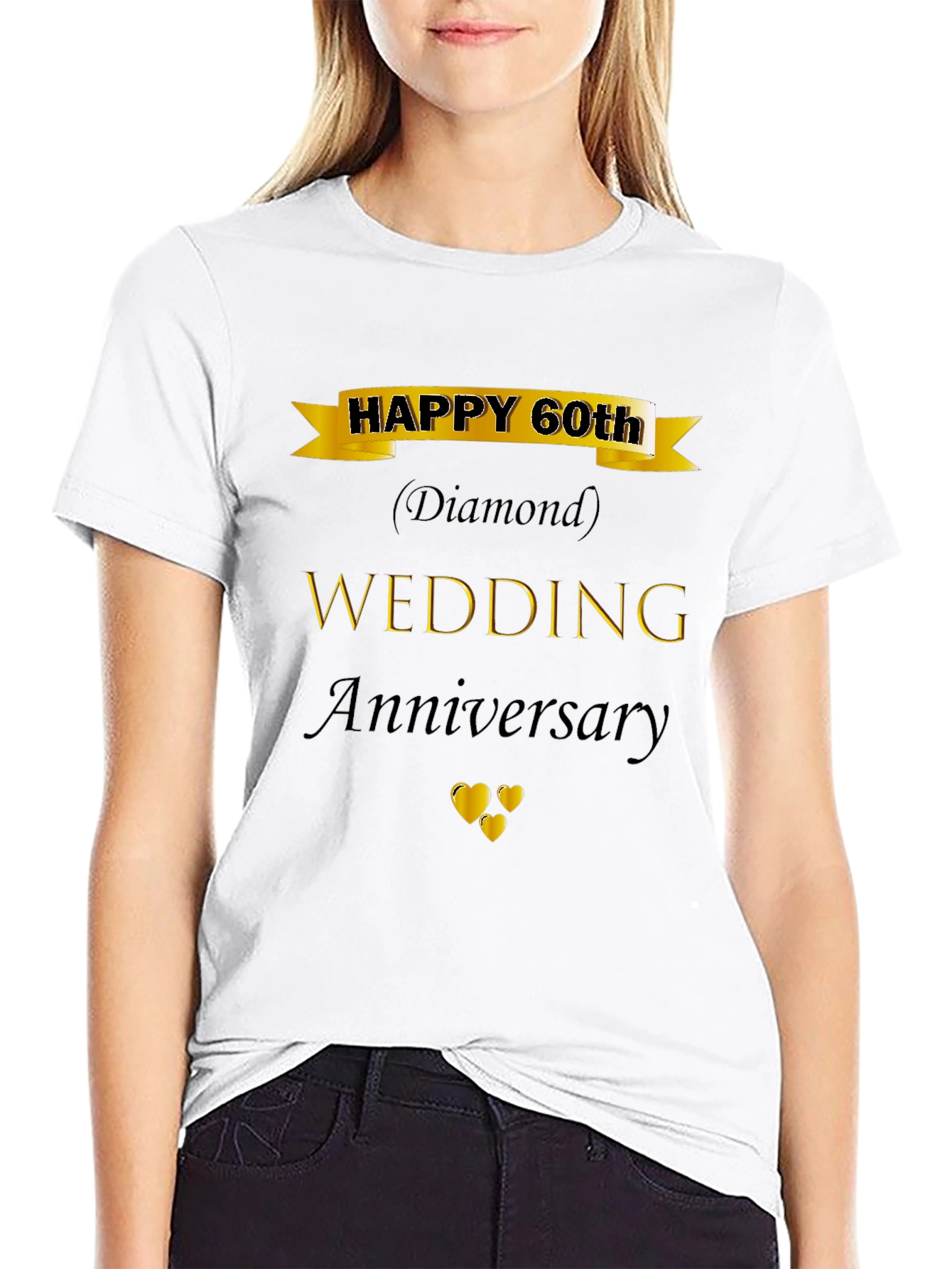 60th Wedding Anniversary Diamond Black T-Shirt