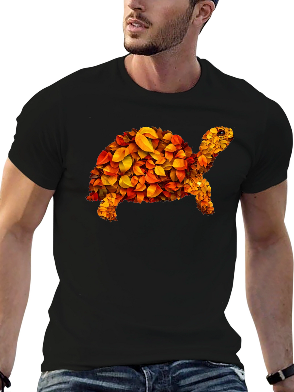 Leaf Turtle Graphic Tee - Unique Design