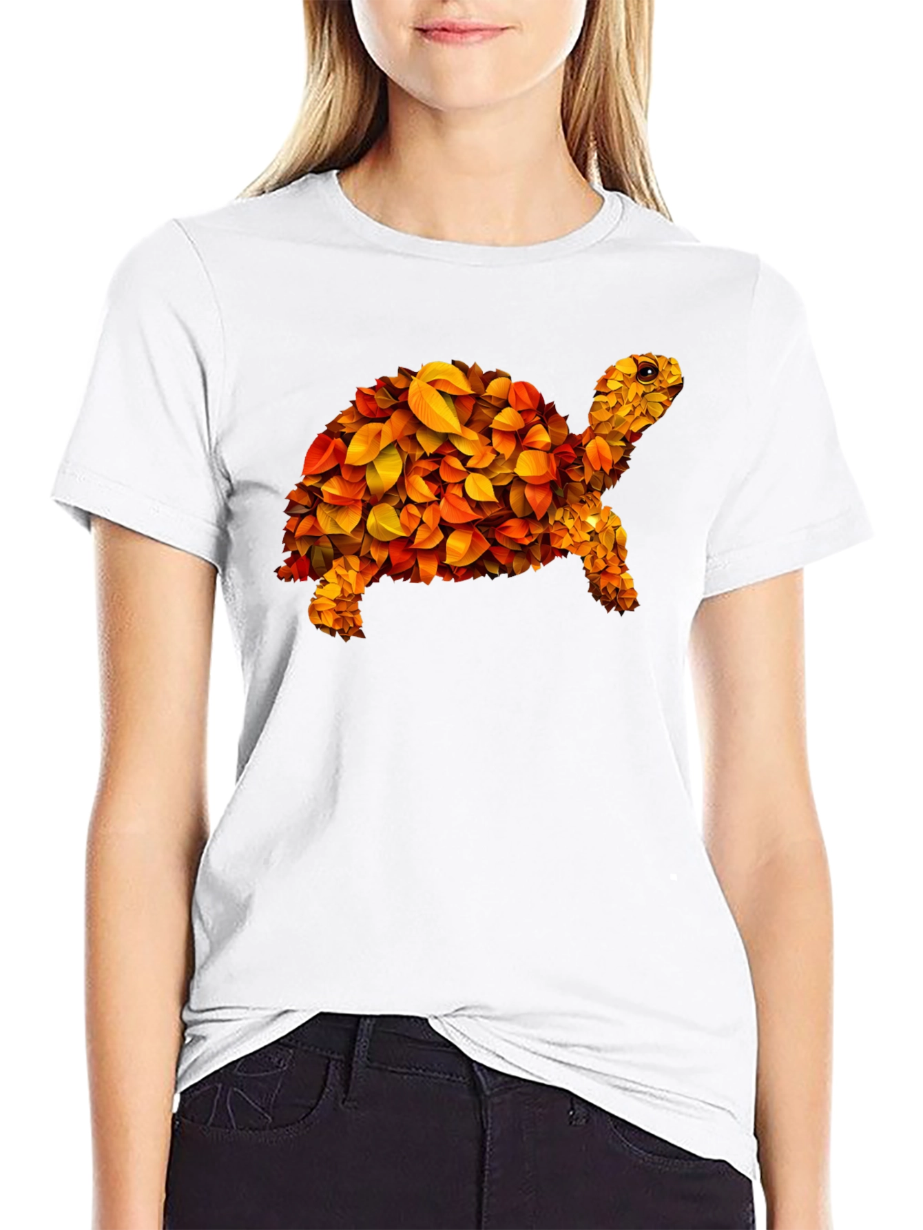 Leaf Turtle Graphic Tee - Unique Design