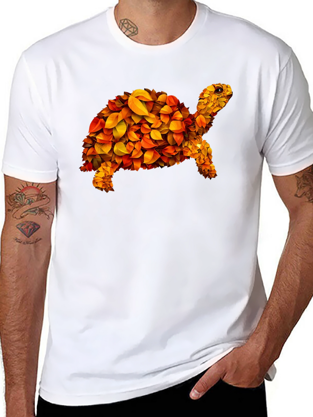 Leaf Turtle Graphic Tee - Unique Design
