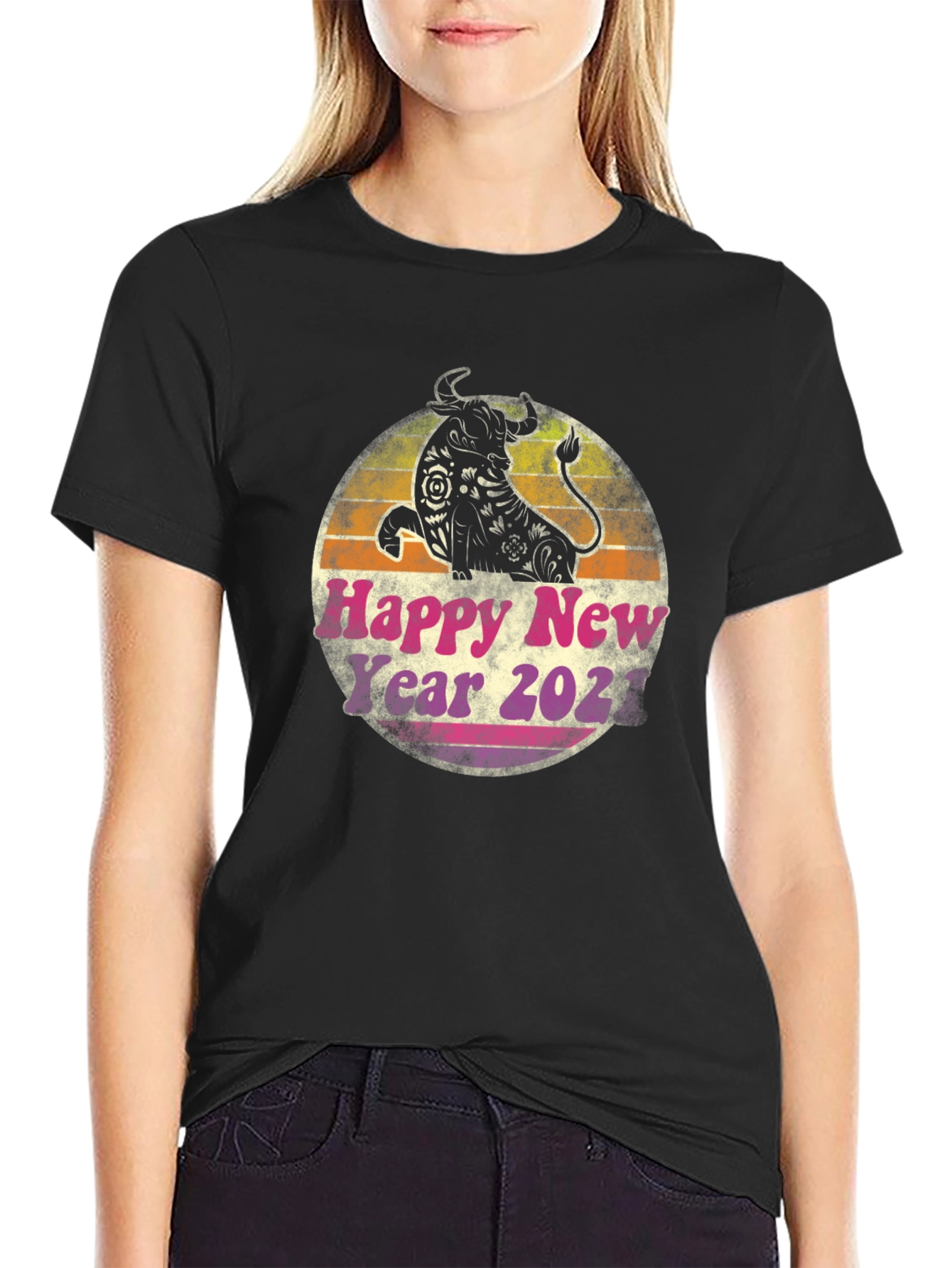 Year of the Ox 2021 Retro T-Shirt