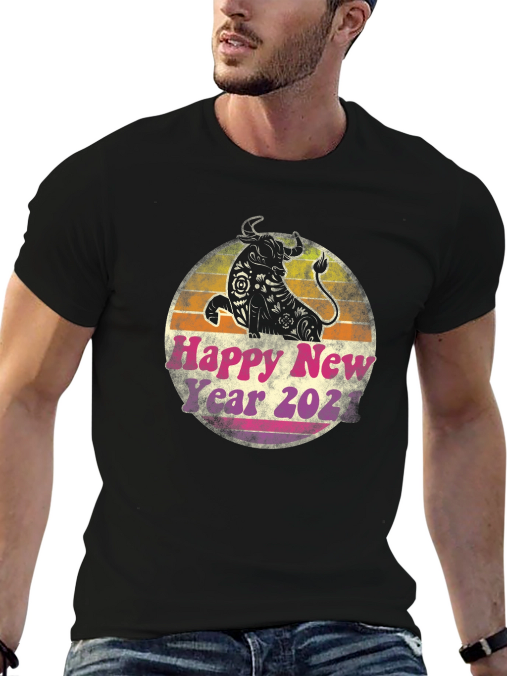 Year of the Ox 2021 Retro T-Shirt