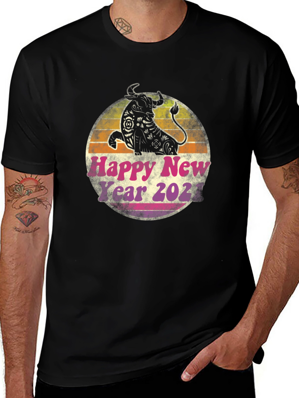 Year of the Ox 2021 Retro T-Shirt