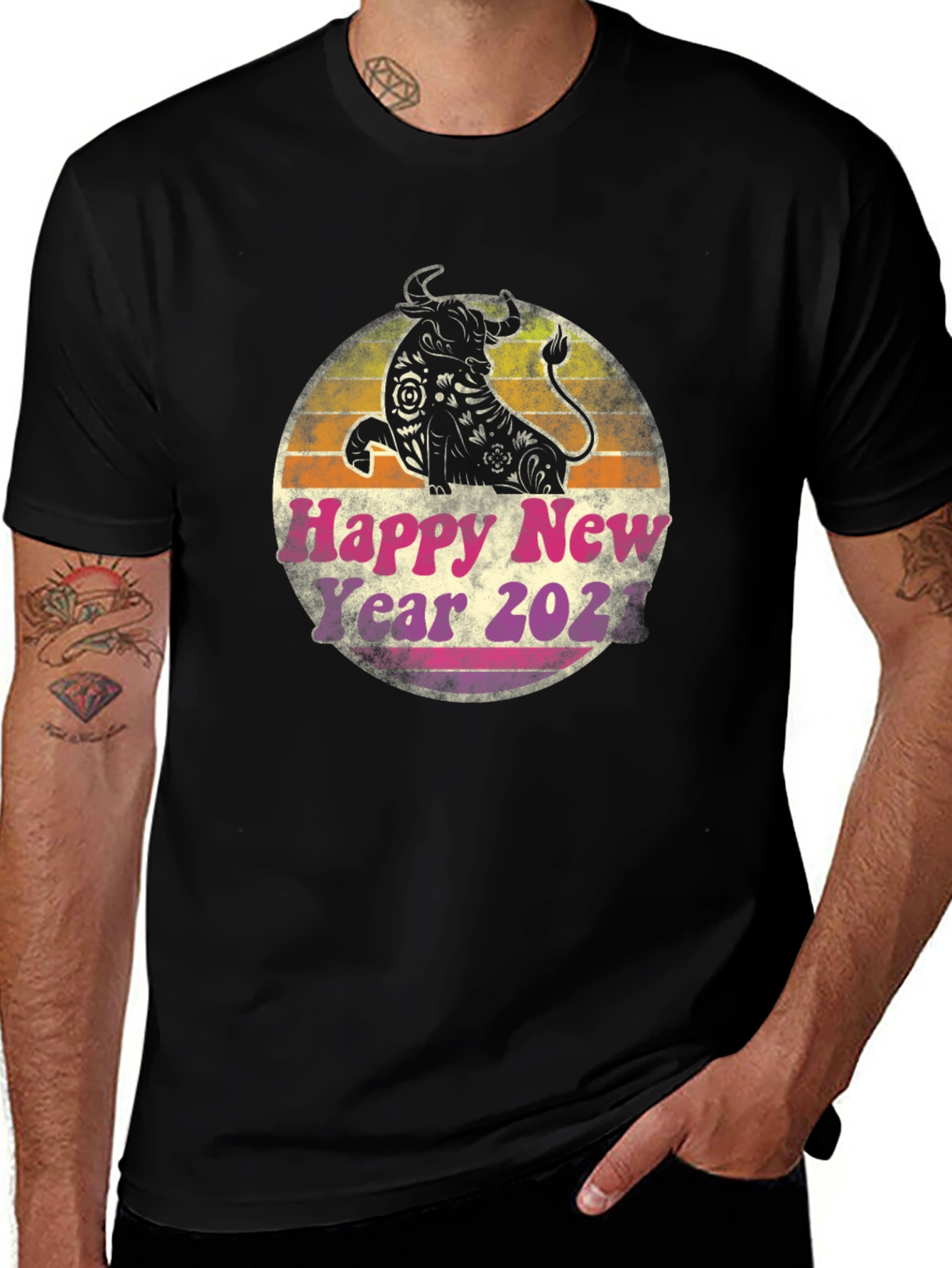 Year of the Ox 2021 Retro T-Shirt