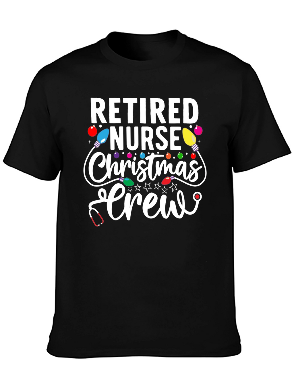 Retired Nurse Christmas Crew T-Shirt