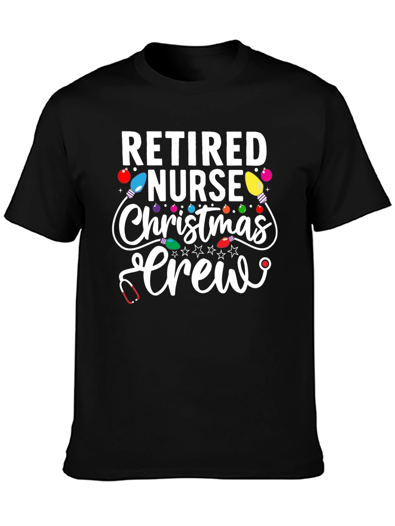 Retired Nurse Christmas Crew T-Shirt