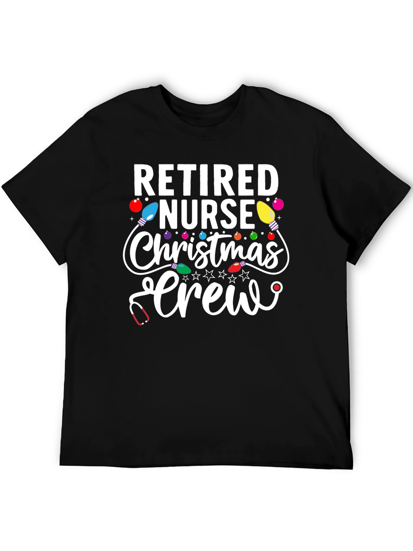 Retired Nurse Christmas Crew T-Shirt