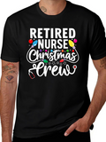 Retired Nurse Christmas Crew T-Shirt