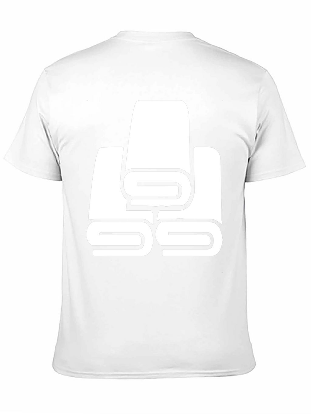 Black T-Shirt with White Towel Stack Graphic