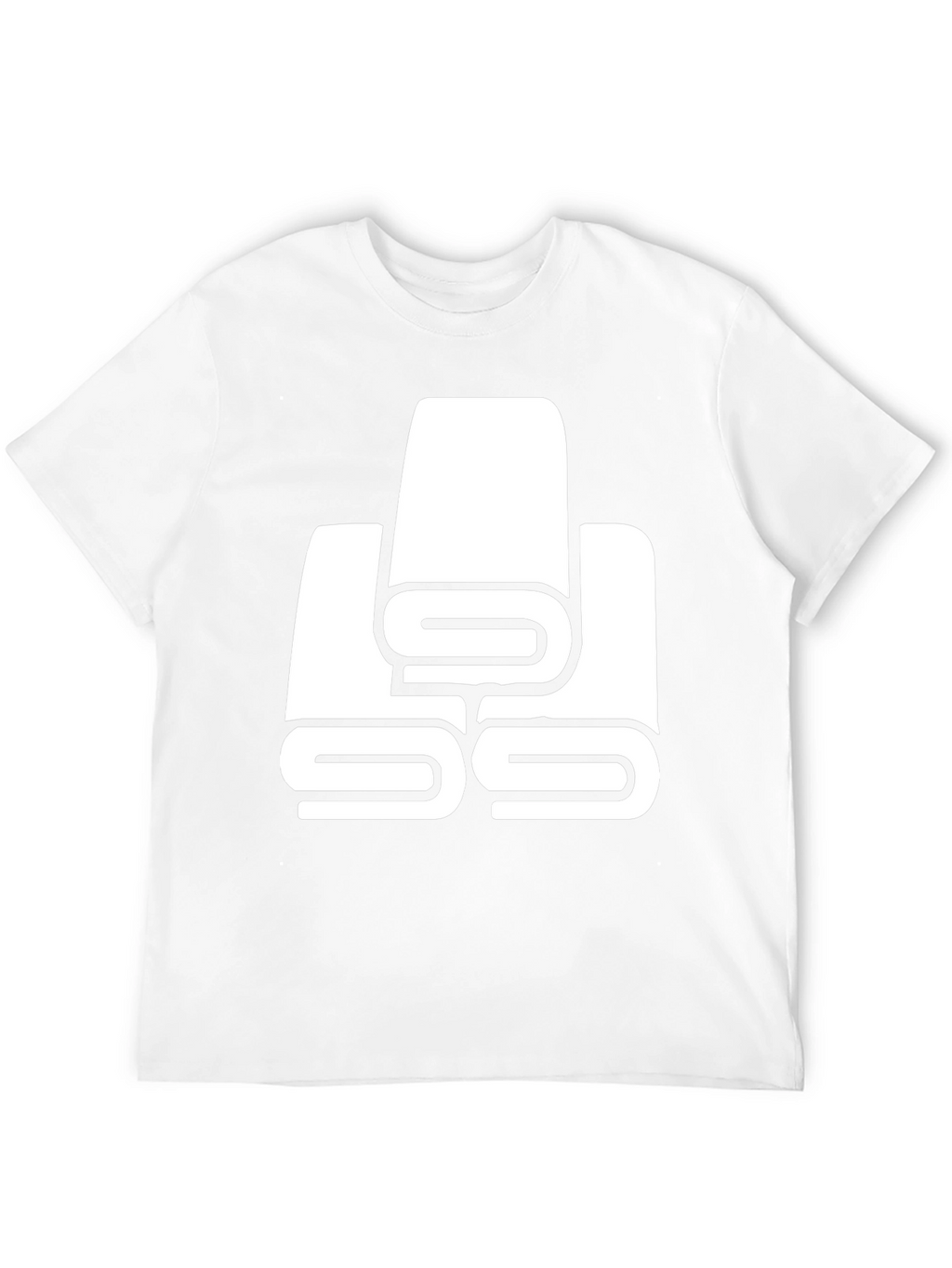 Black T-Shirt with White Towel Stack Graphic