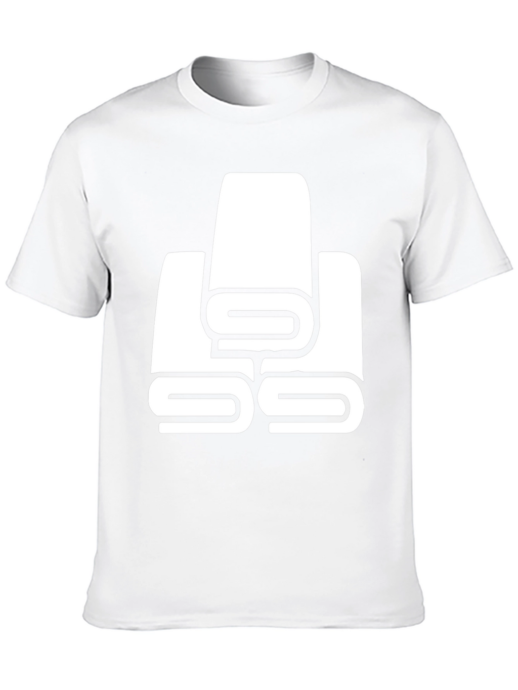 Black T-Shirt with White Towel Stack Graphic