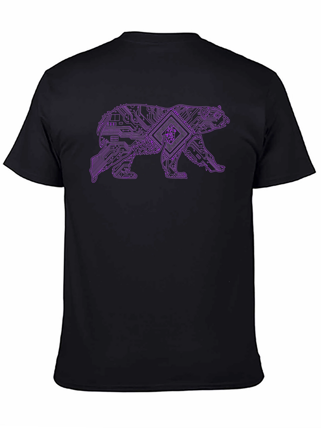 Cyber Bear Graphic Tee - Black