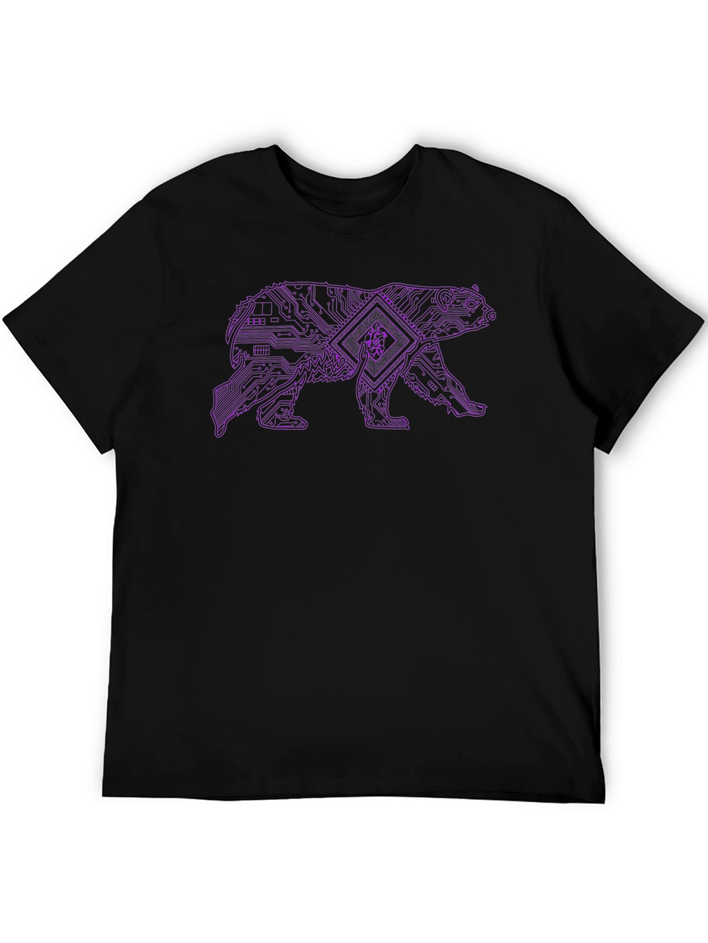 Cyber Bear Graphic Tee - Black