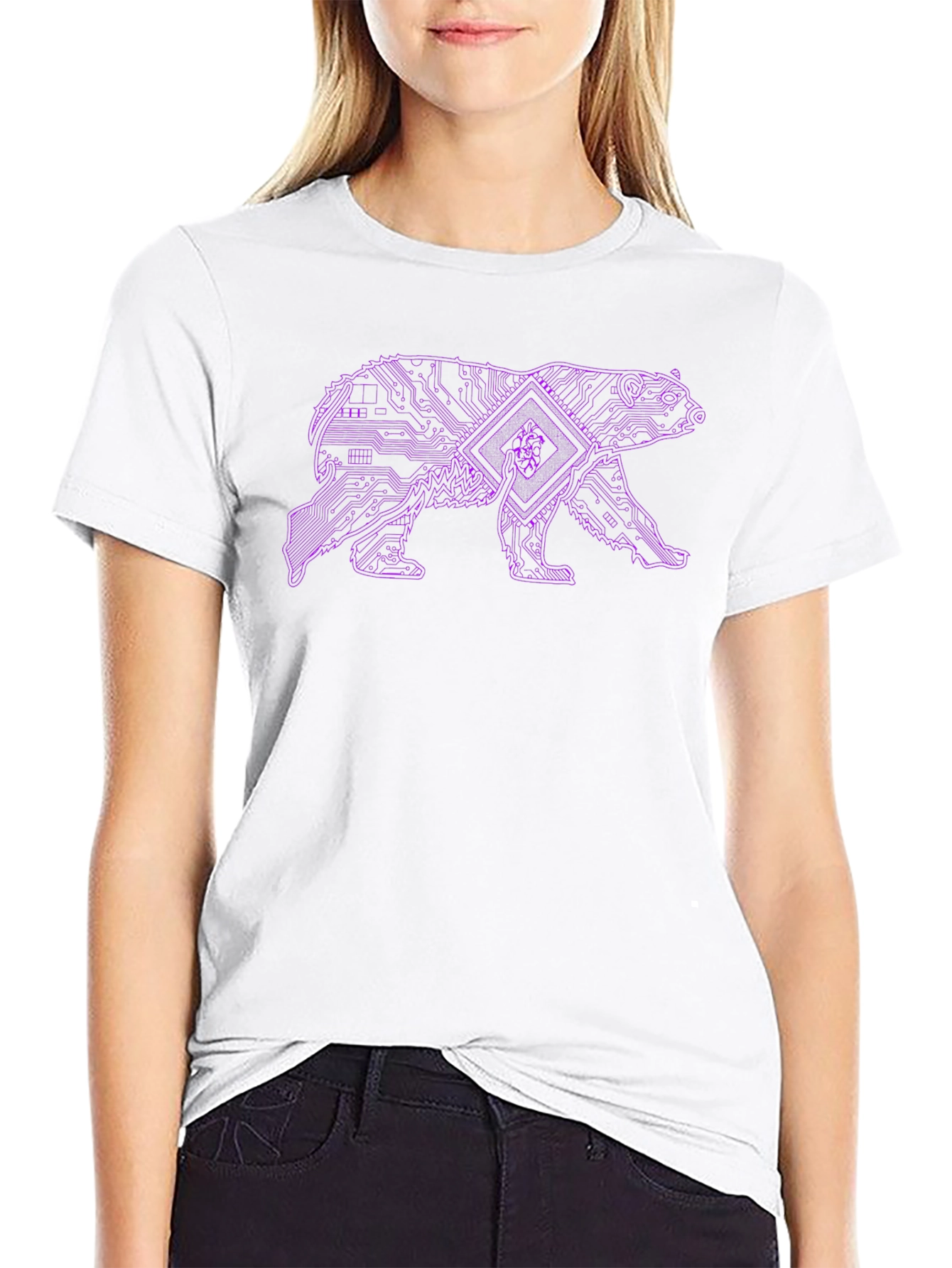 Cyber Bear Graphic Tee - Black