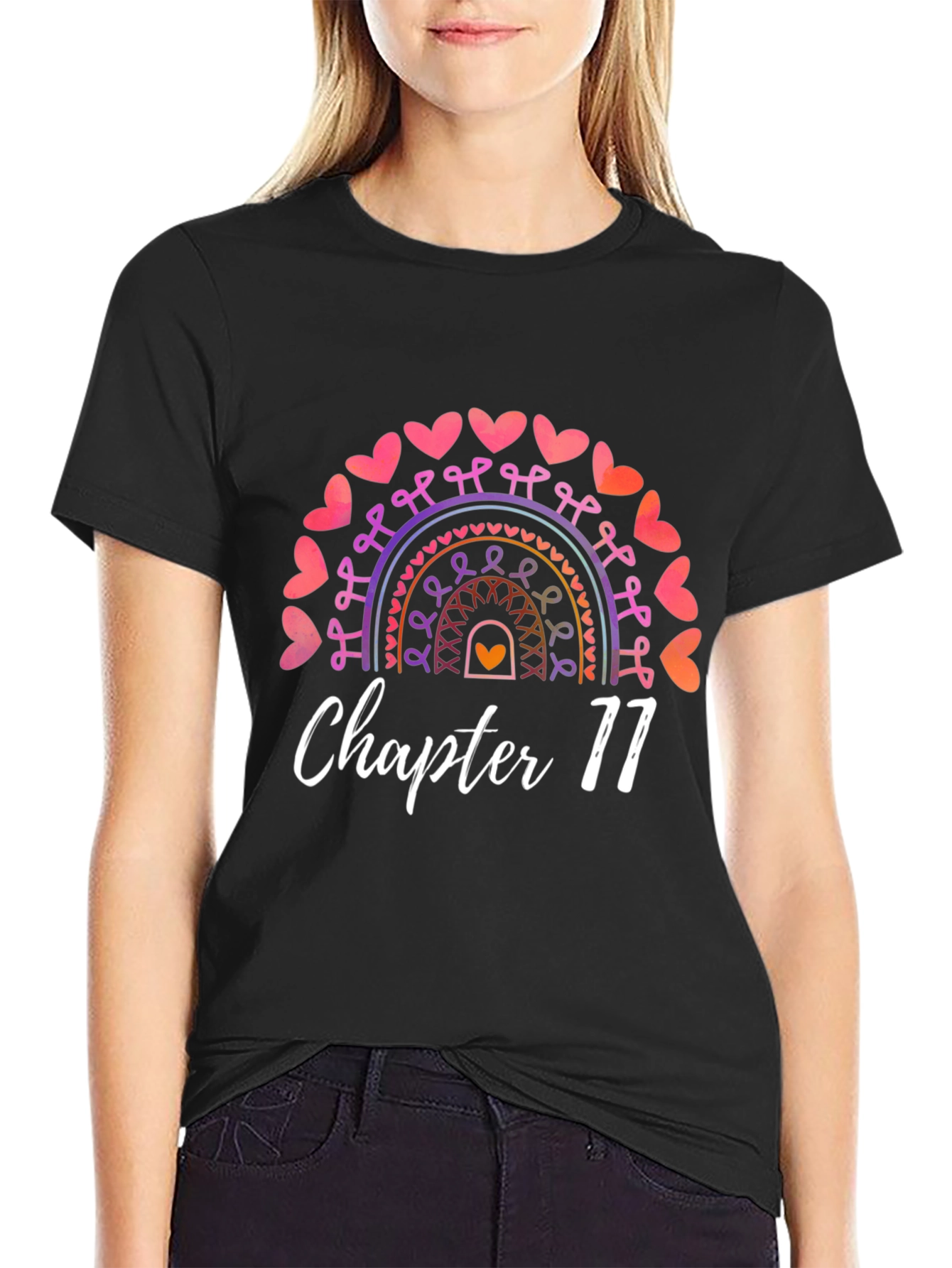 Chapter 11 Heart Rainbow Graphic Tee