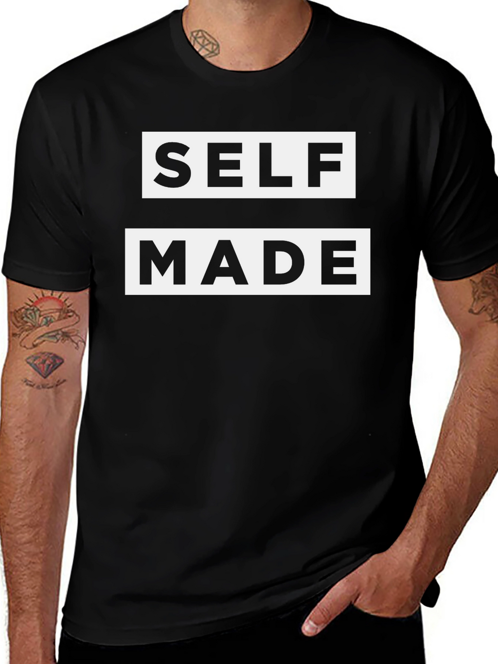 Self Made Graphic Tee - Bold Statement Shirt