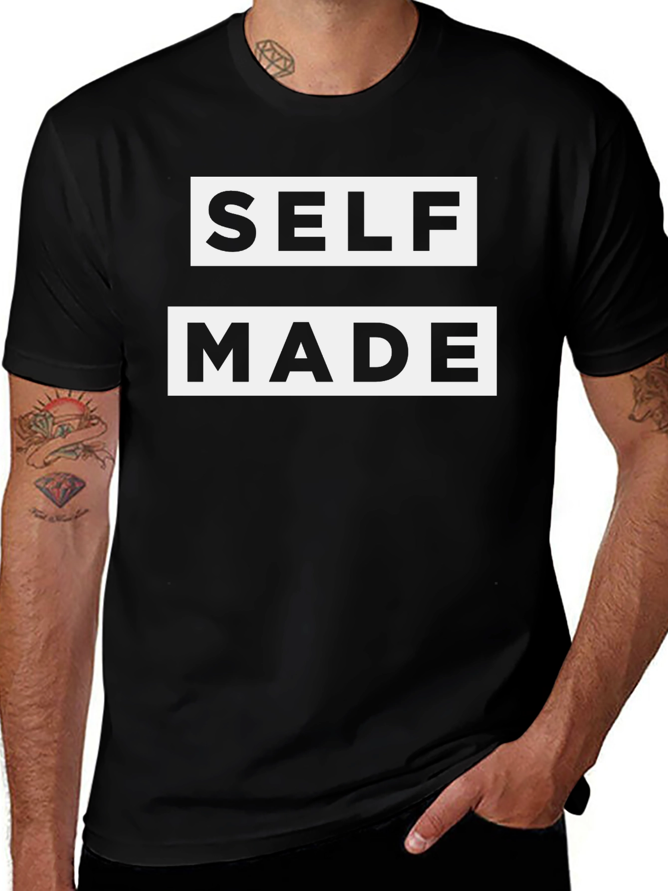 Self Made Graphic Tee - Bold Statement Shirt