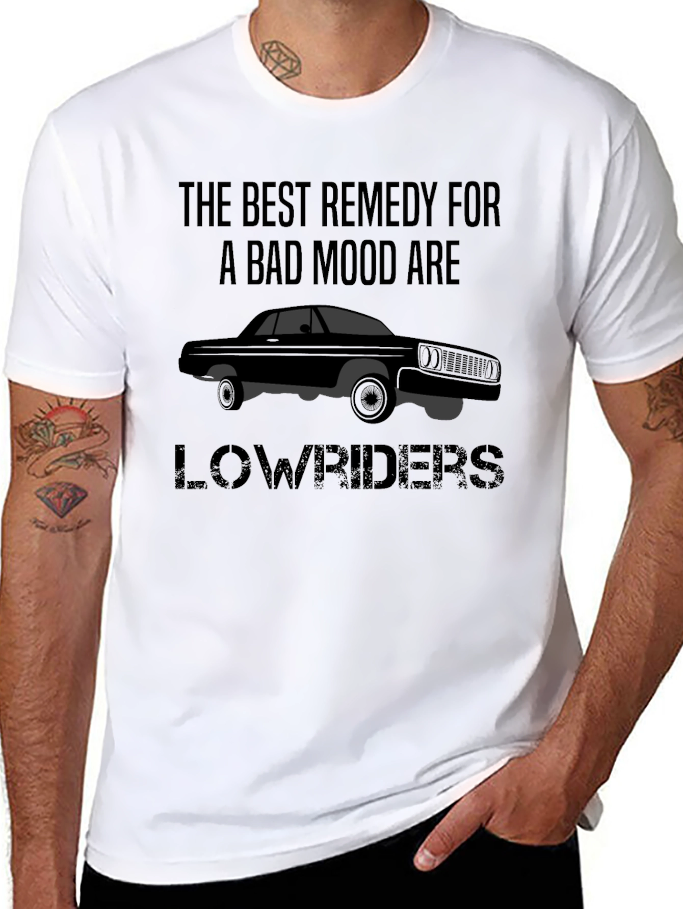 Lowrider Car T-Shirt: Best Remedy Bad Mood Tee