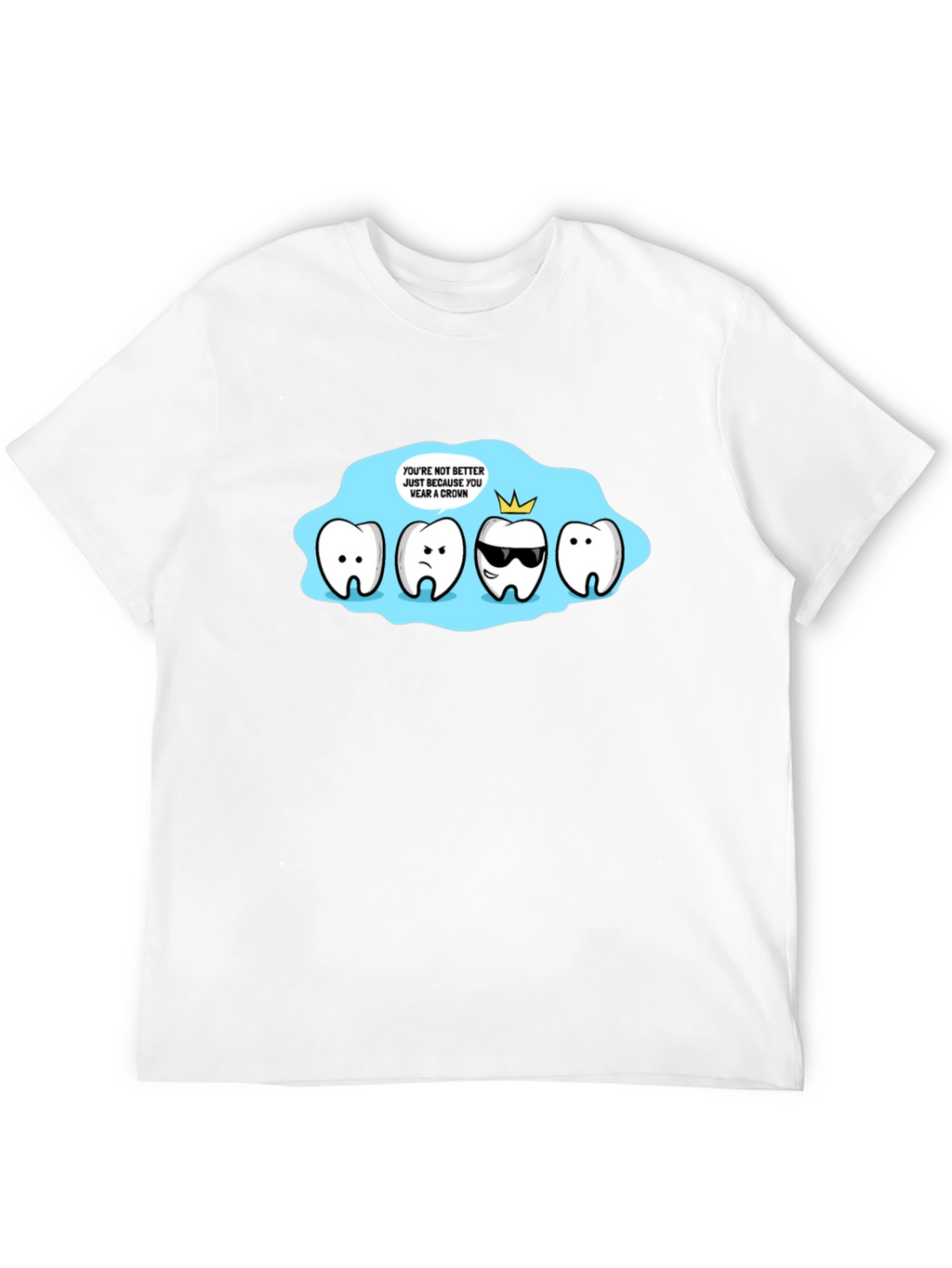 Crown Cartoon Graphic Black T-Shirt