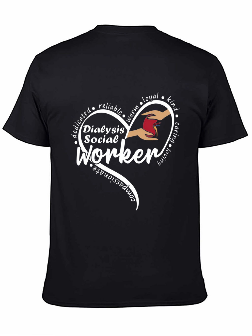 Dialysis Social Worker Heart Graphic T-Shirt