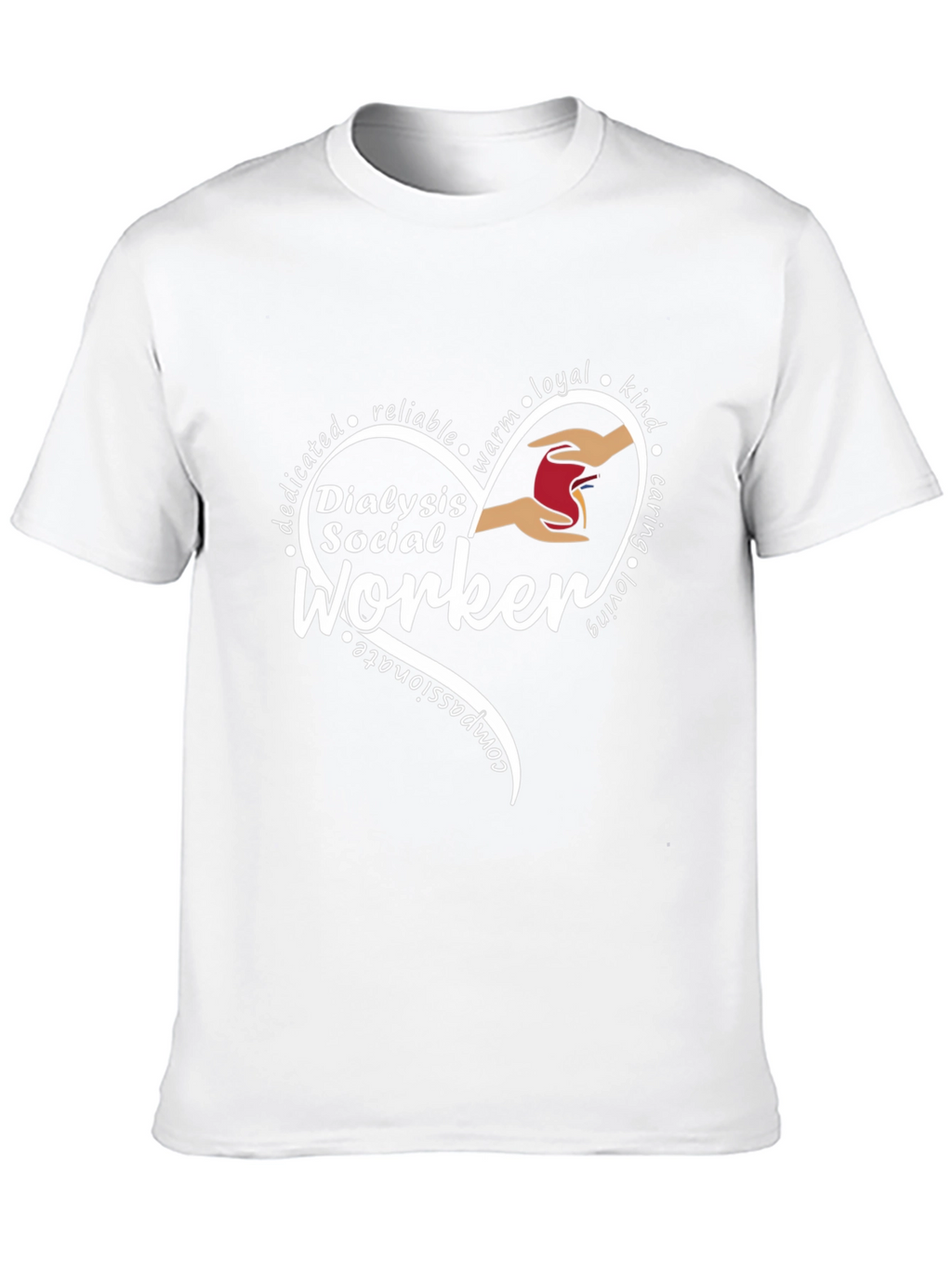Dialysis Social Worker Heart Graphic T-Shirt