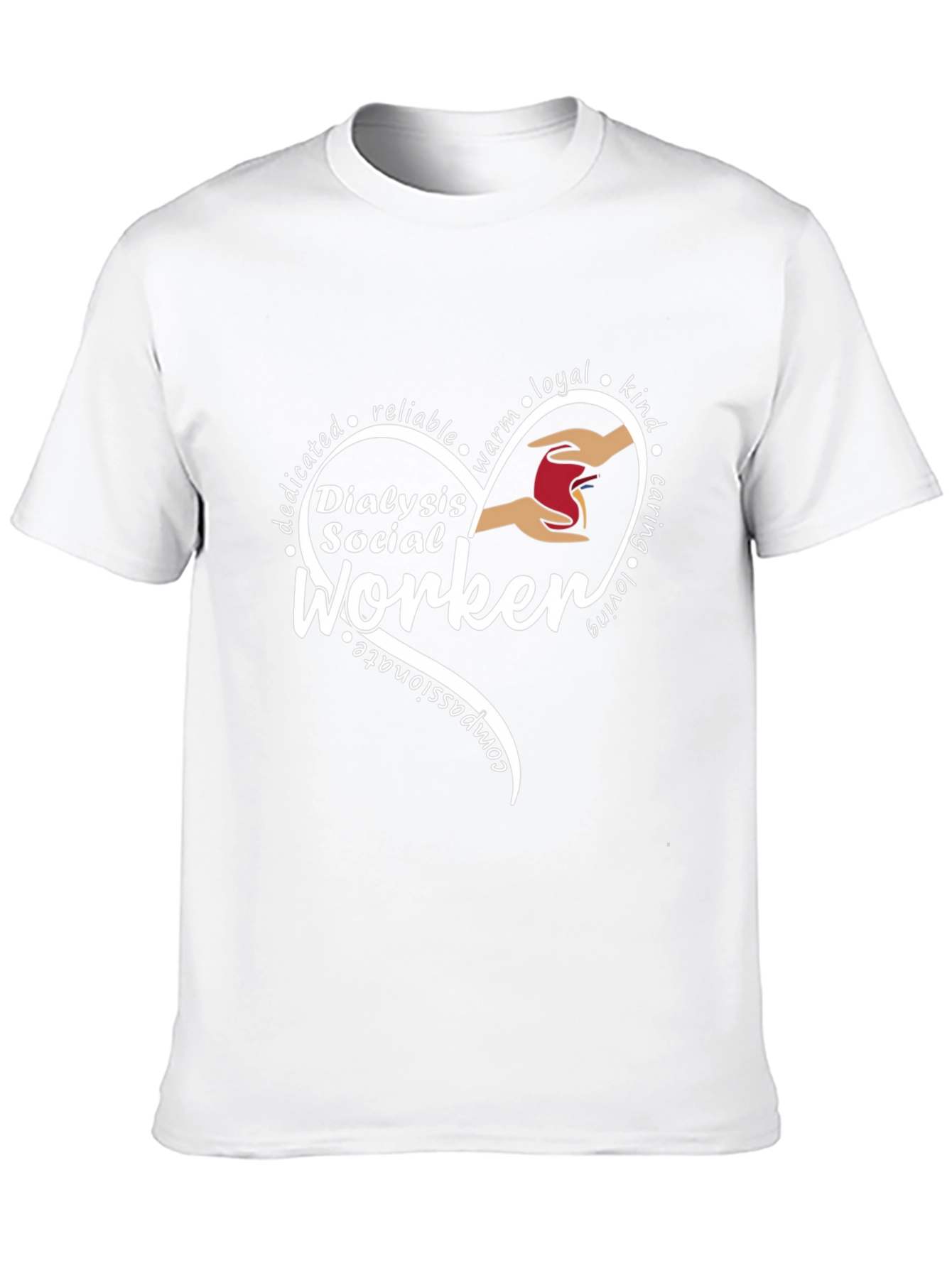 Dialysis Social Worker Heart Graphic T-Shirt