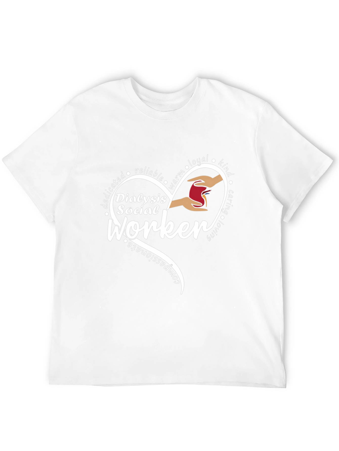 Dialysis Social Worker Heart Graphic T-Shirt