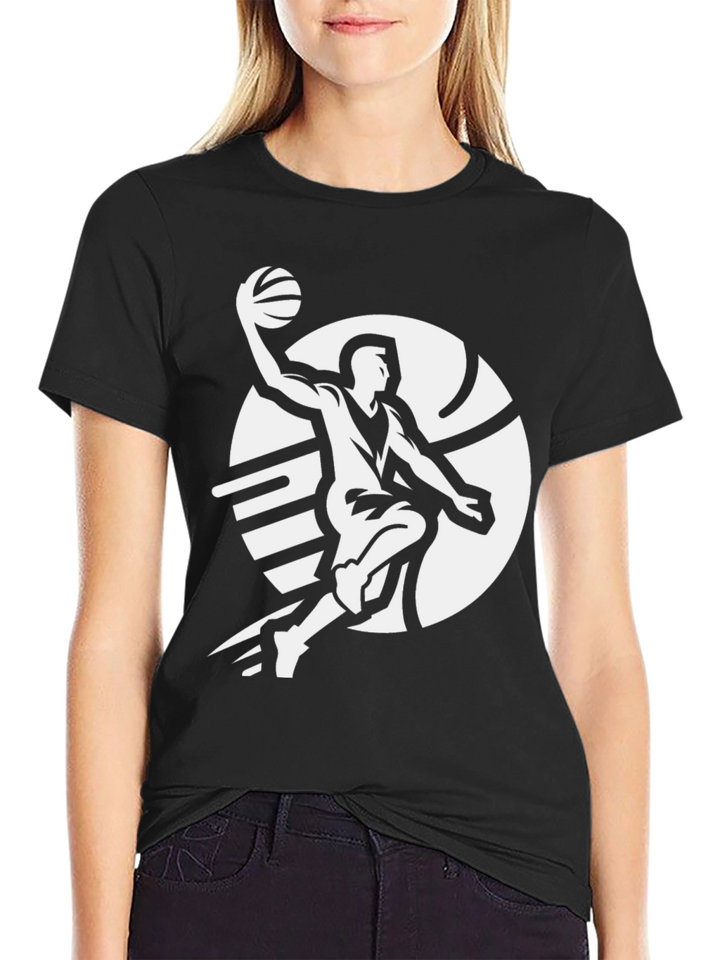 Basketball Player Graphic Tee - Slam Dunk Style