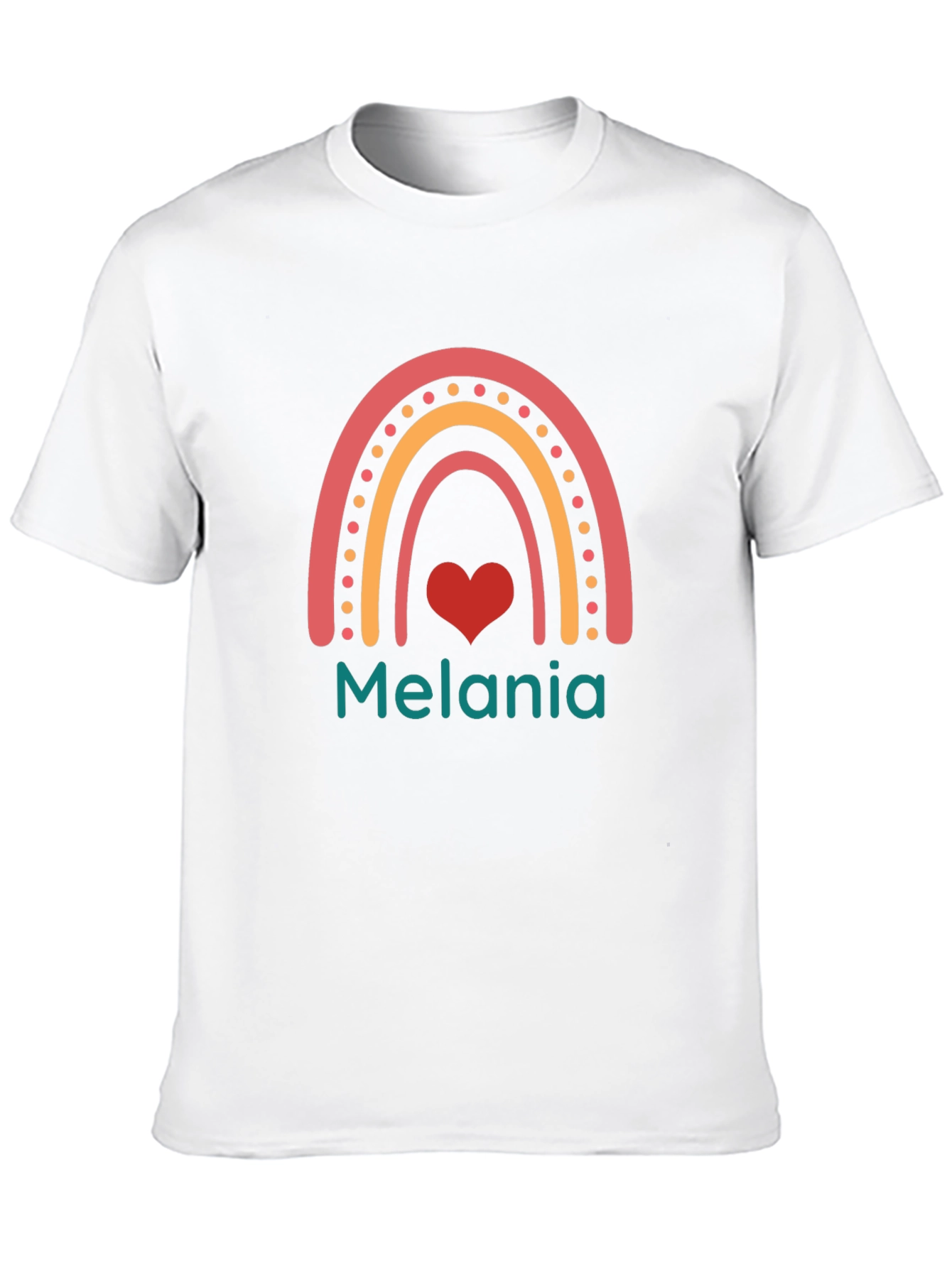 Melania Rainbow Heart Black T-Shirt