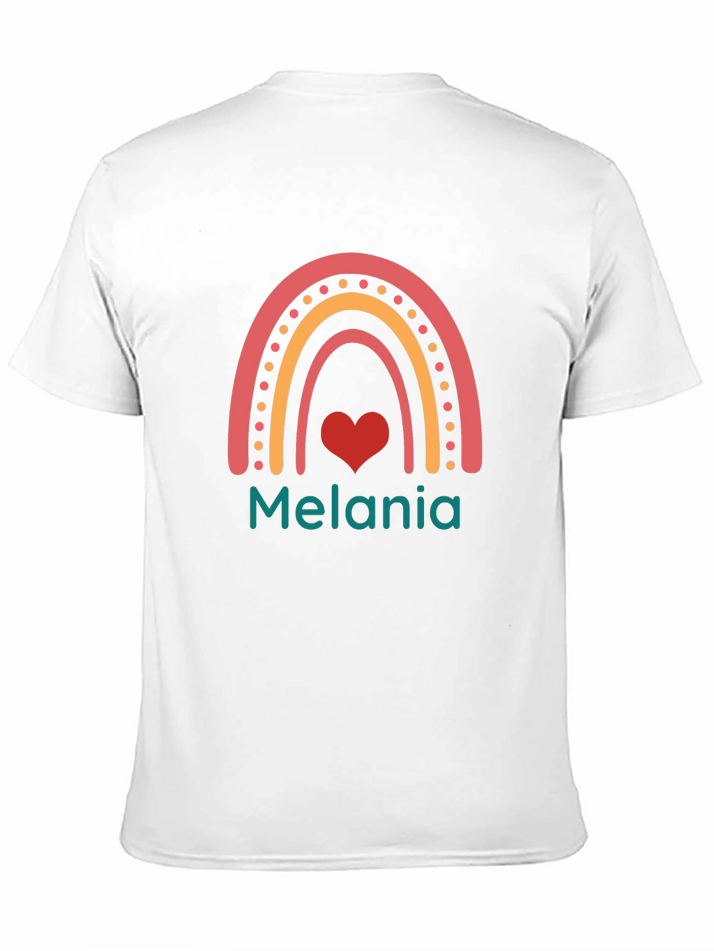 Melania Rainbow Heart Black T-Shirt