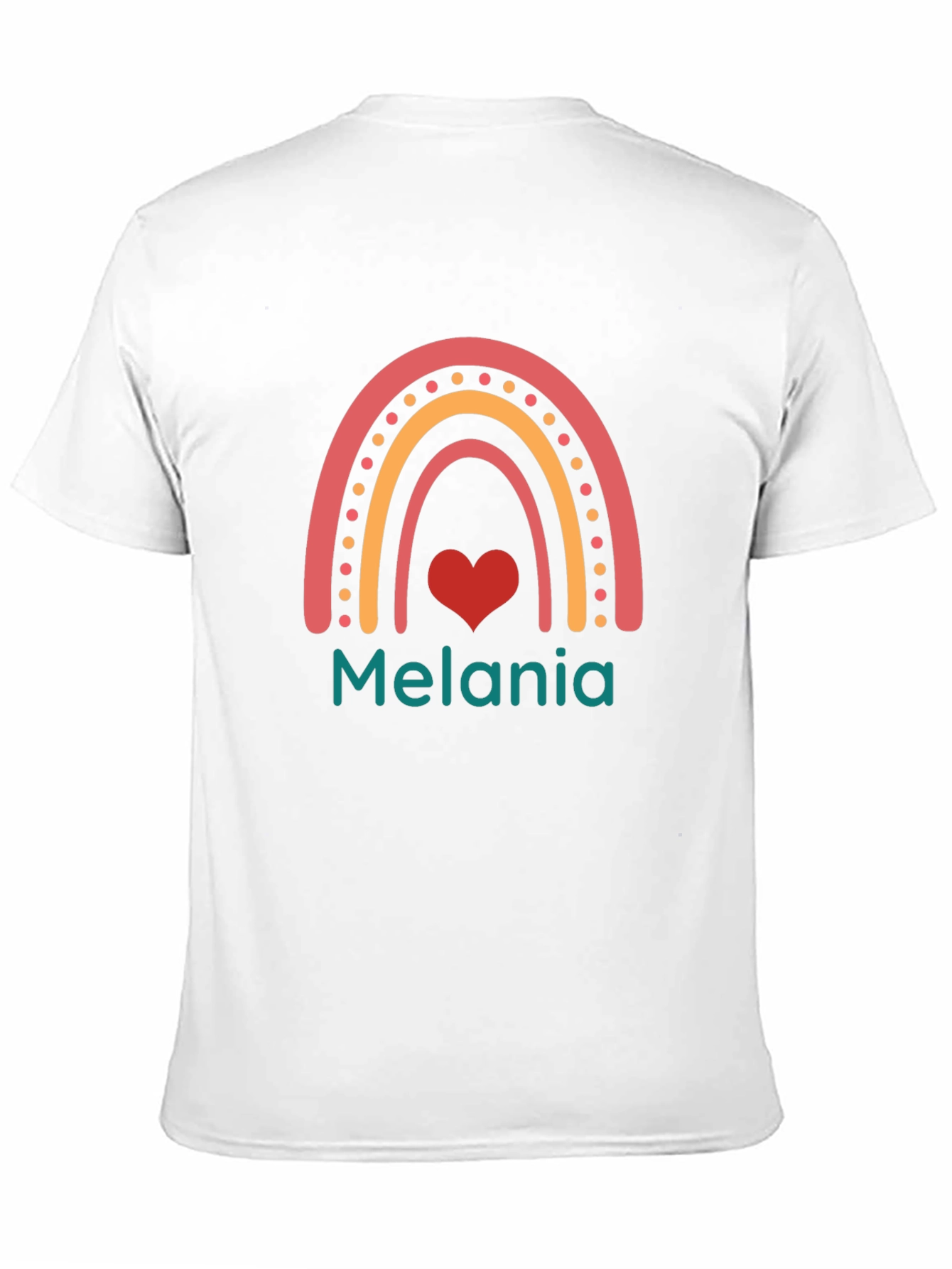 Melania Rainbow Heart Black T-Shirt