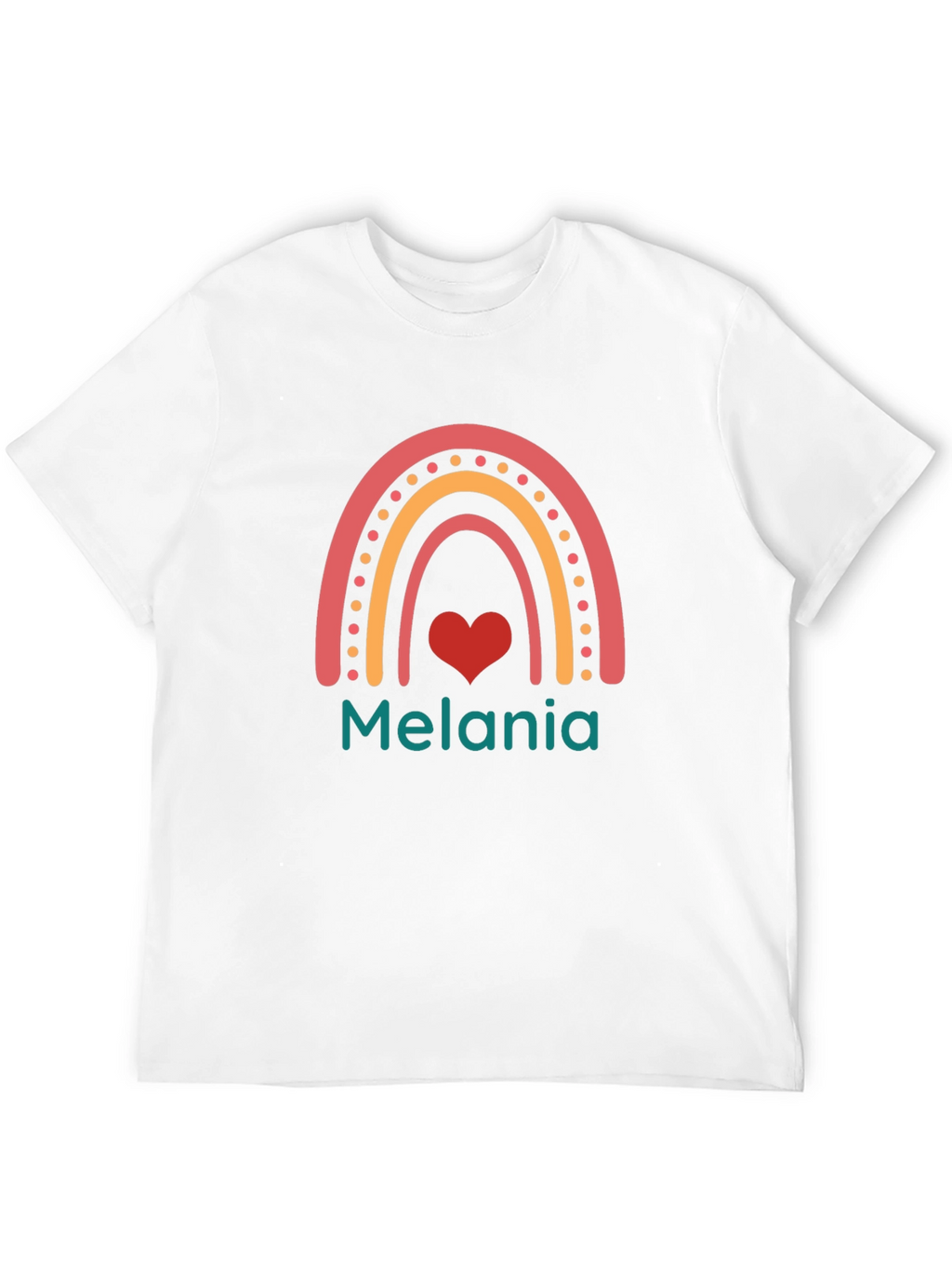 Melania Rainbow Heart Black T-Shirt