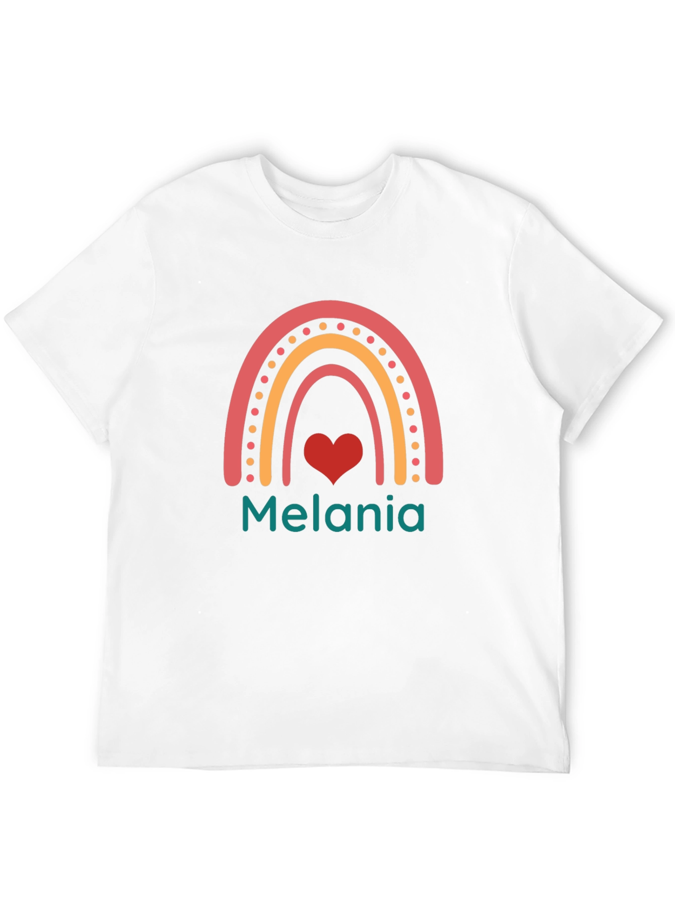 Melania Rainbow Heart Black T-Shirt