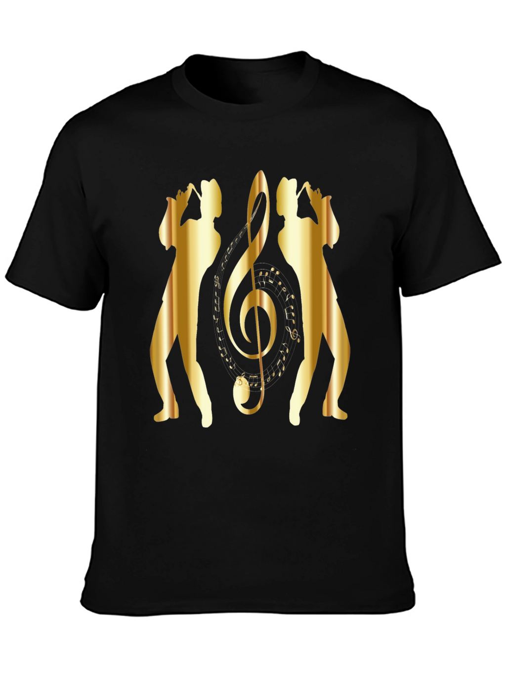 Saxophone Music Note Graphic T-Shirt