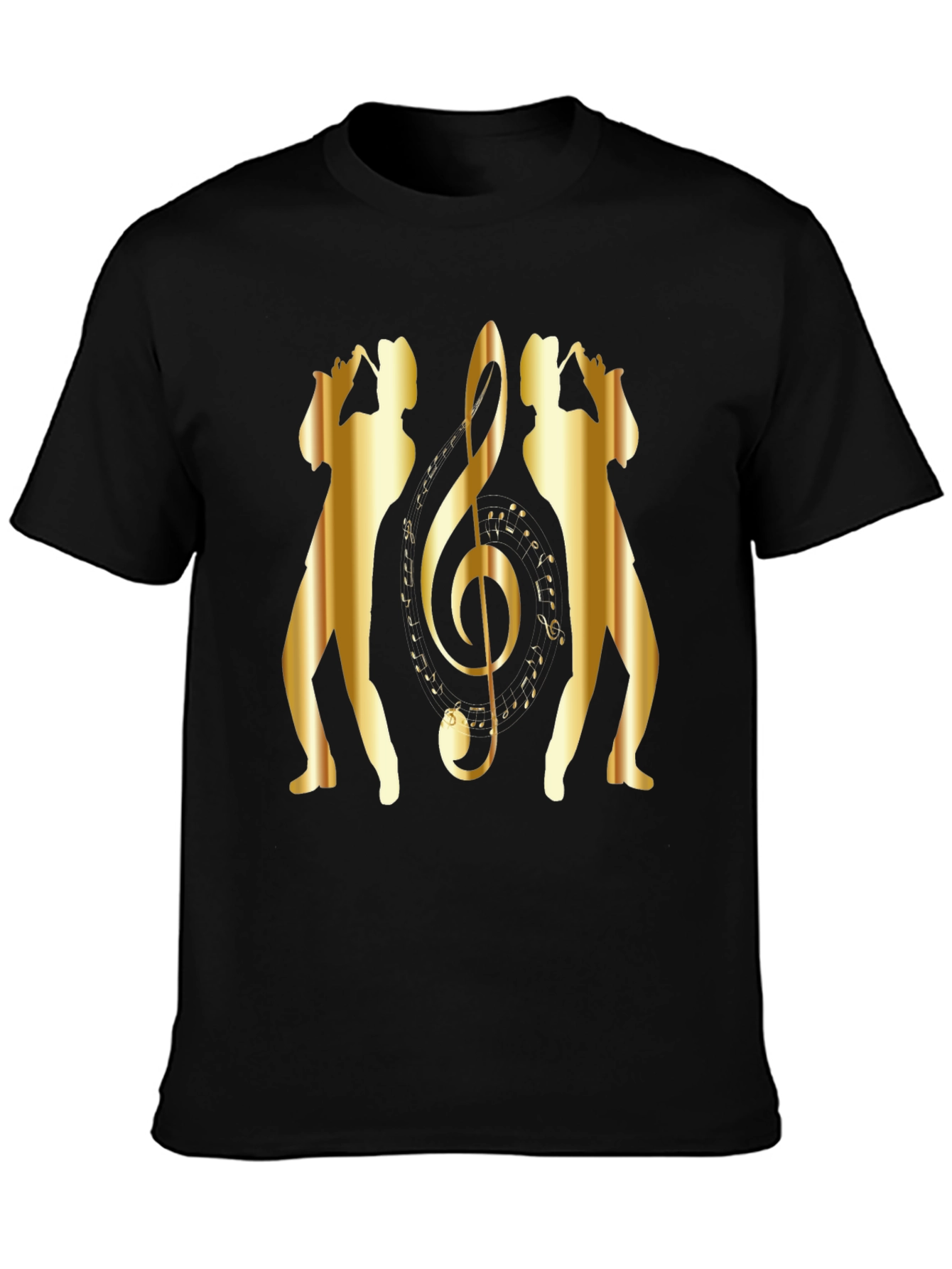 Saxophone Music Note Graphic T-Shirt