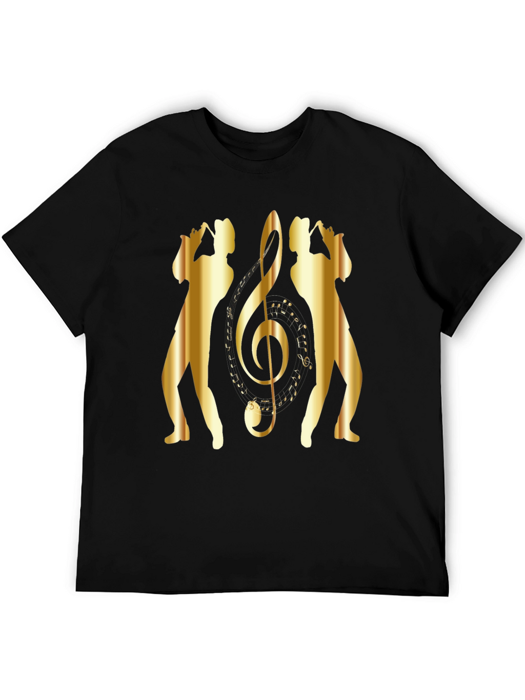 Saxophone Music Note Graphic T-Shirt