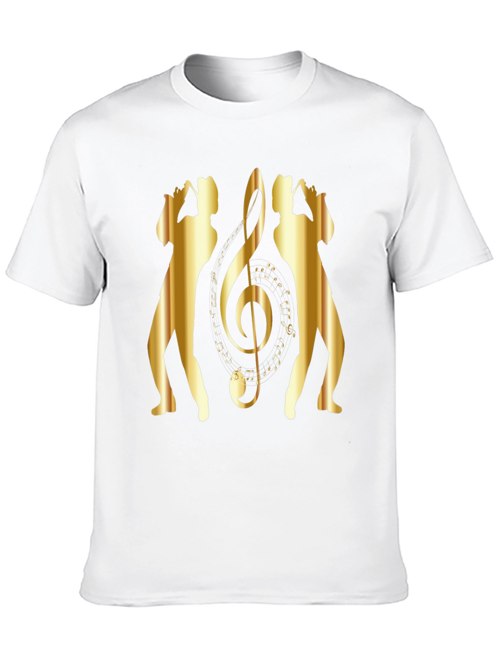 Saxophone Music Note Graphic T-Shirt