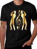 Saxophone Music Note Graphic T-Shirt