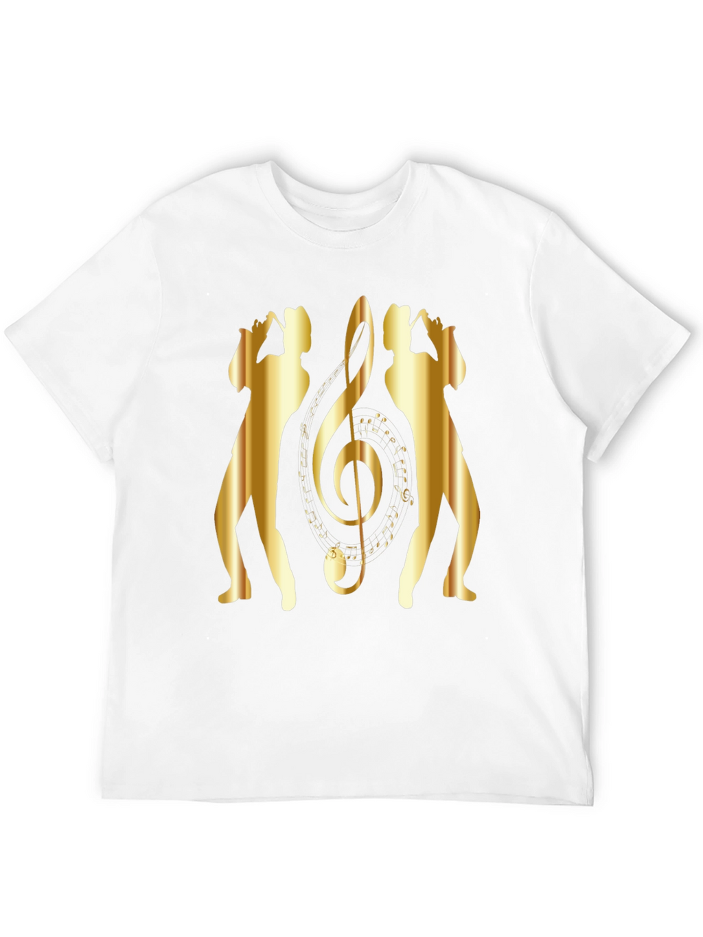 Saxophone Music Note Graphic T-Shirt