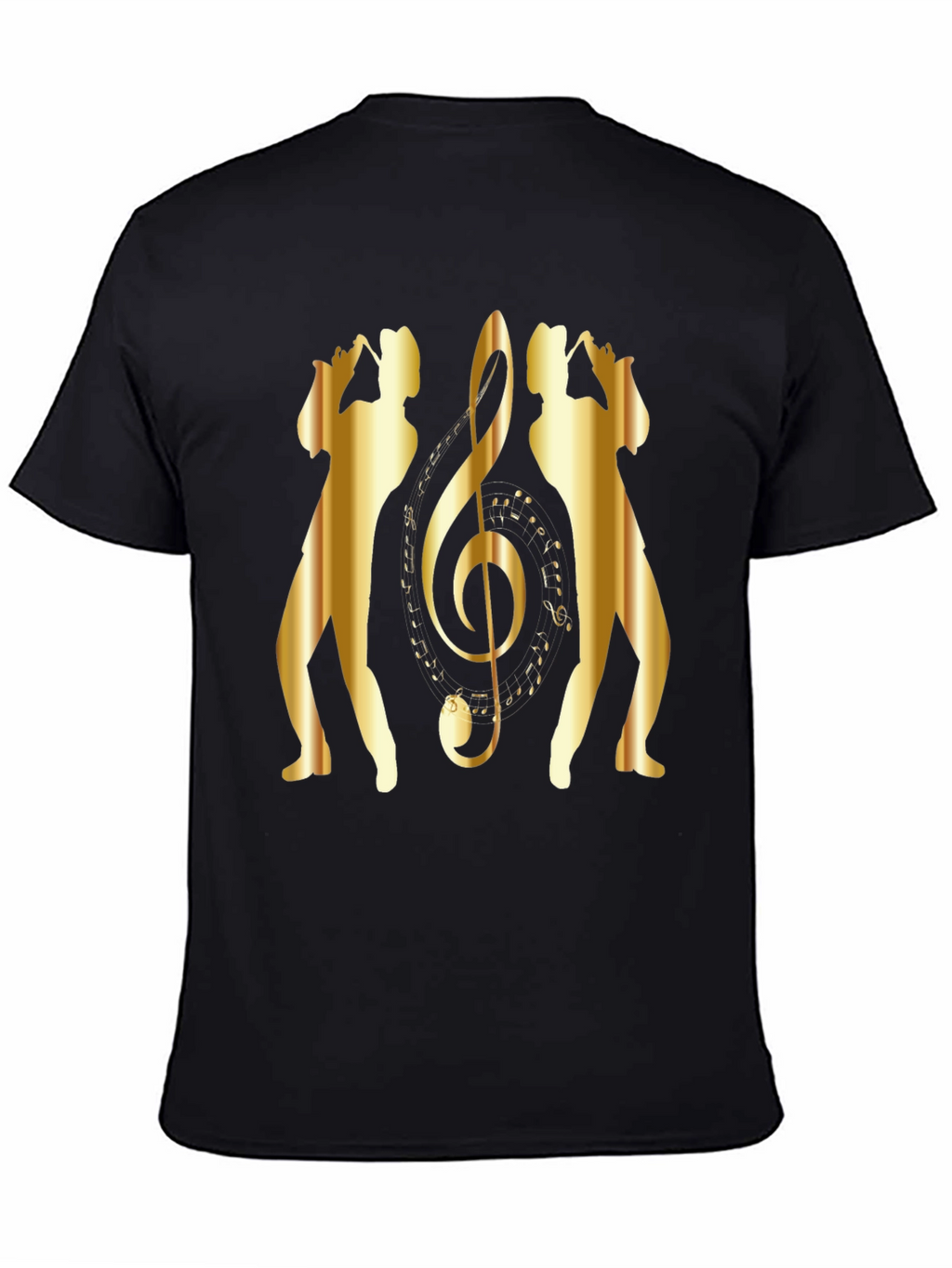 Saxophone Music Note Graphic T-Shirt