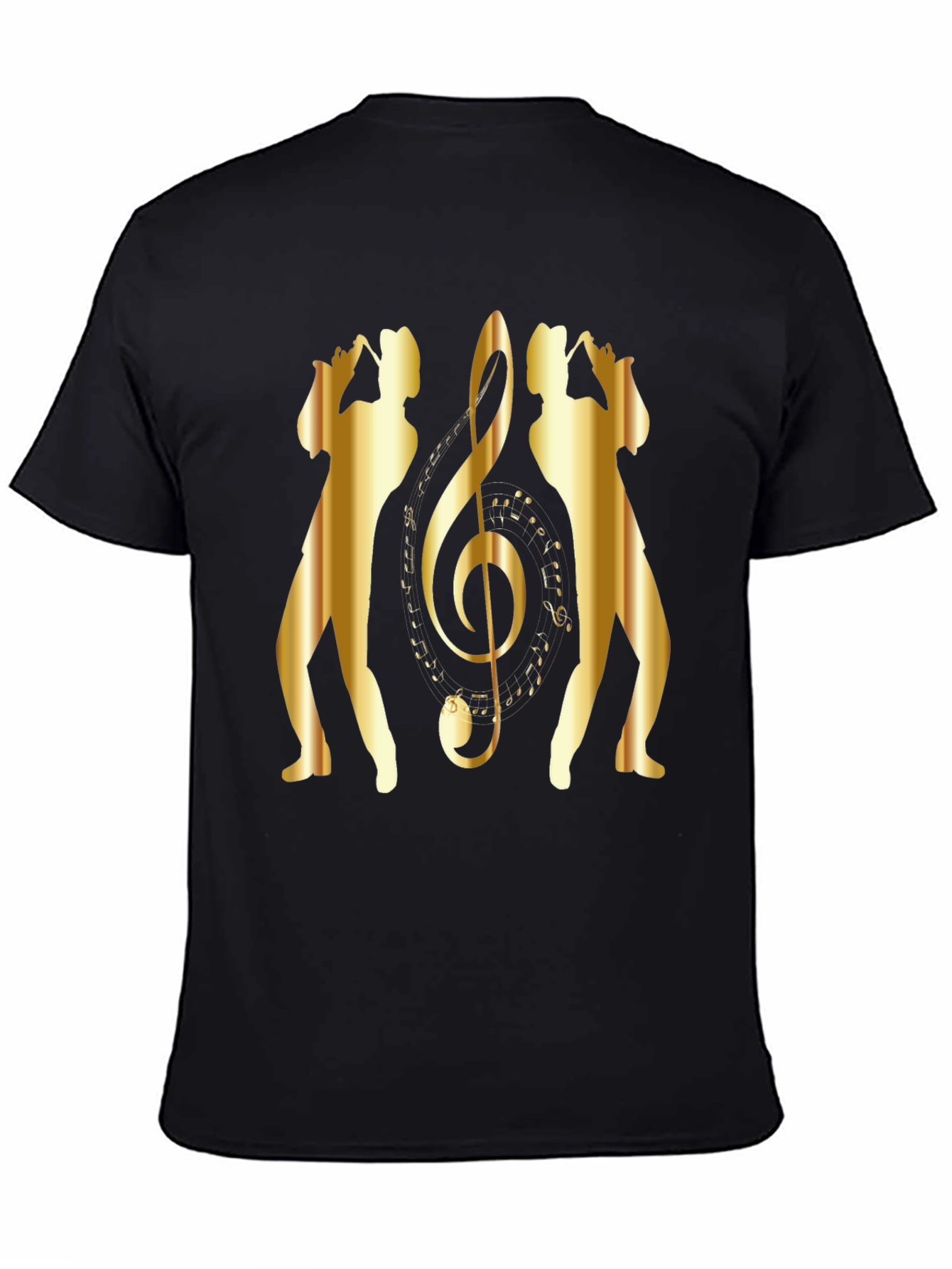 Saxophone Music Note Graphic T-Shirt