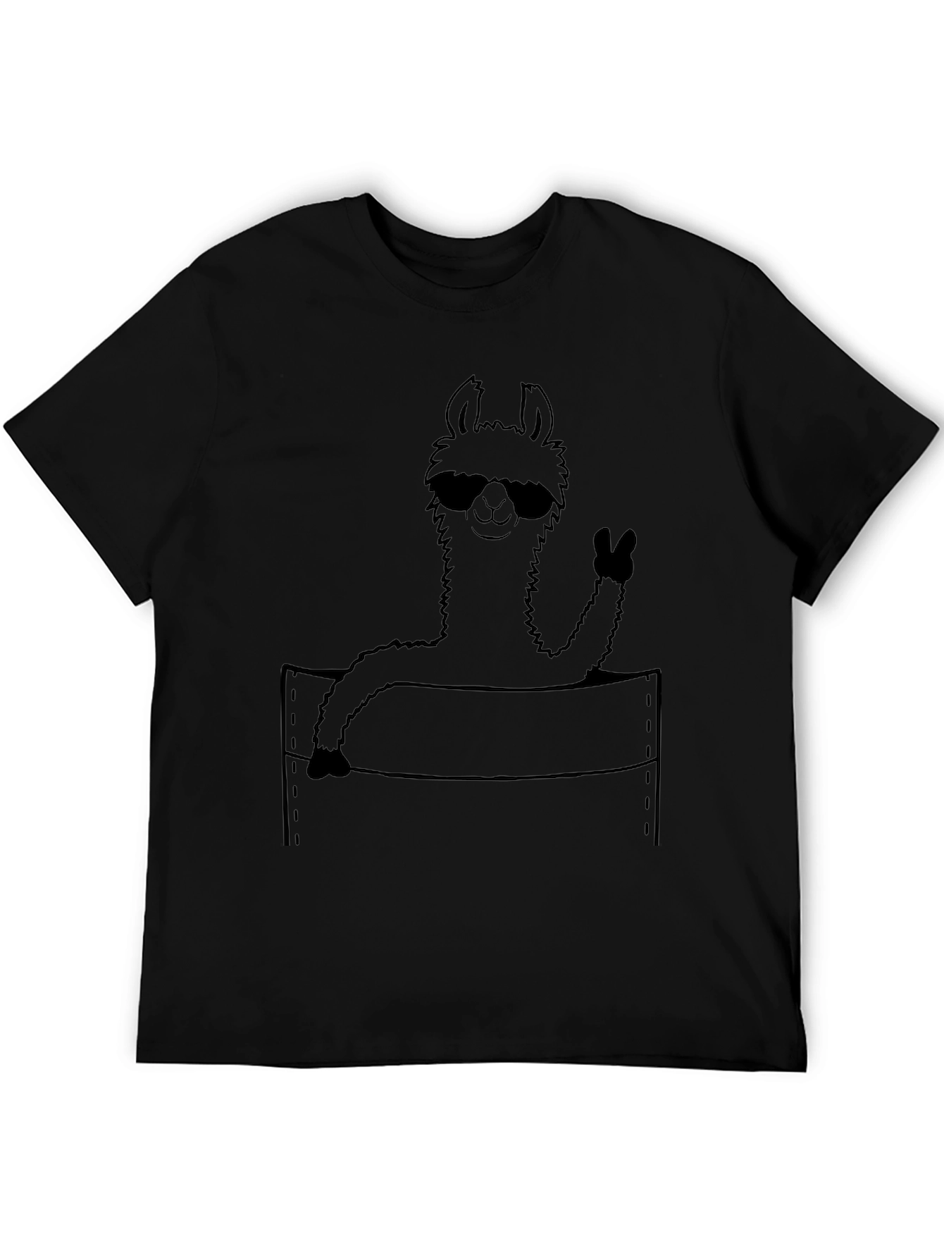 Cool Llama Pocket Tee - Fun Graphic T-Shirt