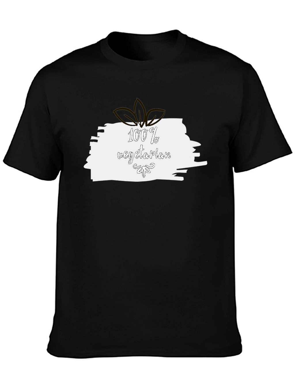 100% Vegetarian Black T-Shirt